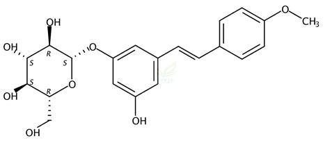 去氧土大黄苷 3 Hydroxy 5 2 4 methoxyphenyl ethenyl phenyl β D glucopyranoside