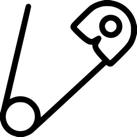 Baby Safety Pin S Png Image Outline Image Of Pin Clipart Full Size