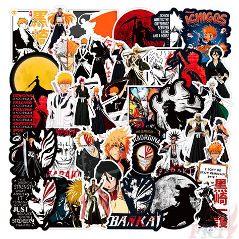 Bleach Series 02 Anime Stickers 50pcsset Kurosaki Ichigo Waterproof