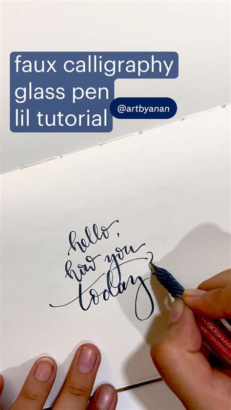 Faux Calligraphy Glass Pen Lil Tutorial Hand Lettering Tutorial Hand