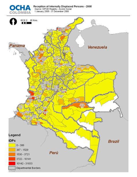 Colombia: Reception of Internally Displaced Persons - 2008 | OCHA