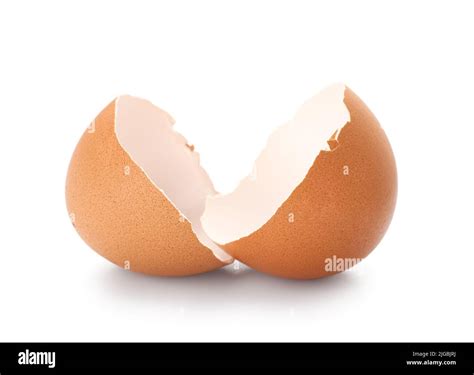 Broken Egg Shell Isolated On White Background Stock Photo Alamy