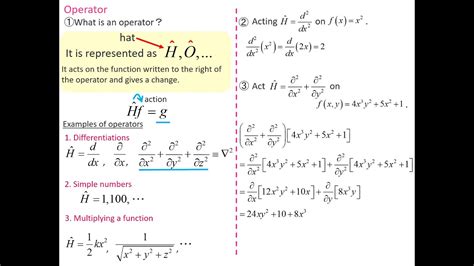 Quantum Chemistry For Beginners 10 Operator 1 Youtube