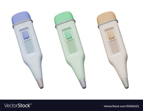 Set Of Electronic Thermometers Different Colors Vector Image