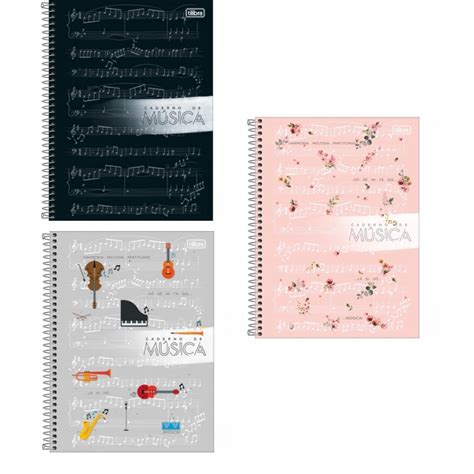 Caderno M Sica Esp Univ Cd Fls Tilibra Papelarissa