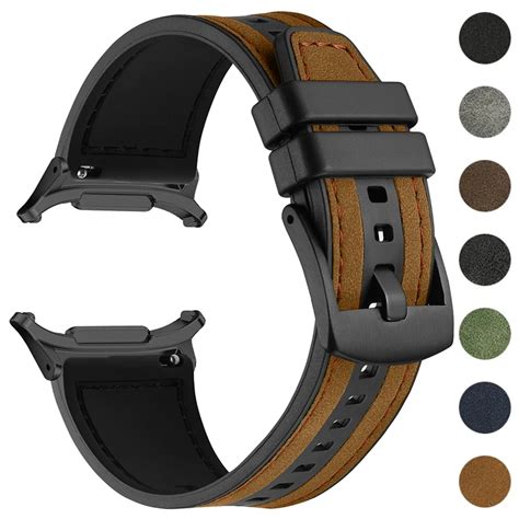 Bracelet En Cuir Et Silicone Pour Samsung Galaxy Watch Ultra Boucle