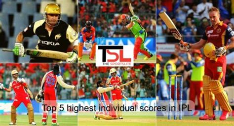 Top Five All Time Highest Individual Score In Ipl History