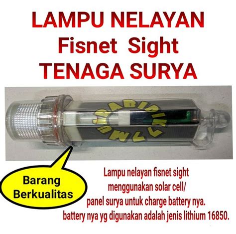 Jual Lampu Nelayan Fisnet Sight Torpedo Lampu Nelayan Tenaga Surya