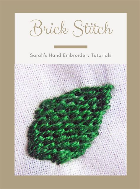 How To Do The Brick Stitch Sarah S Hand Embroidery Tutorials