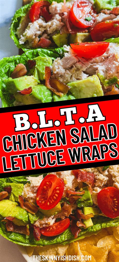 Blta Chicken Salad Lettuce Wrap Perfect Summer Meal