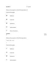 Cse Test Docx Question Points What Are The Proporties