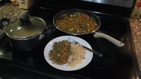 Carne Molida Con Verduras Arroz Integral Youtube