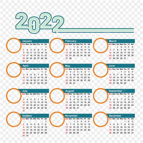 Yellow Calendar Vector Hd PNG Images 2022 Calendar With Yellow Circle