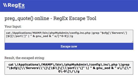 Online Regex-Escape Tool | MTeam7