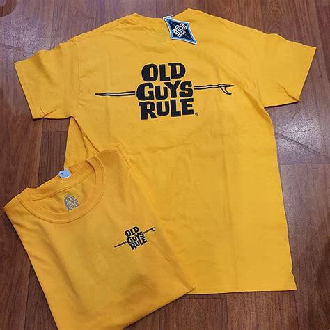 OLD GUYS RULE T SHIRT SURF YELLOW