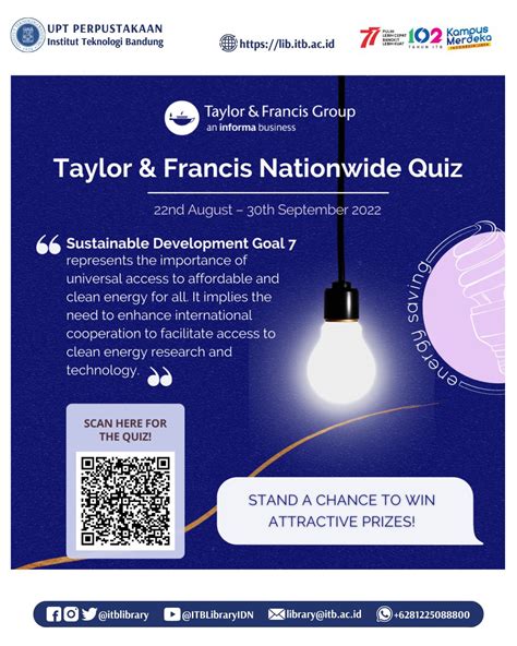 Taylor And Francis Nationwide Quiz Perpustakaan Itb