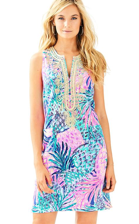 Lilly Pulitzer Womens Carlotta Stretch Shift Dress Size Dresses