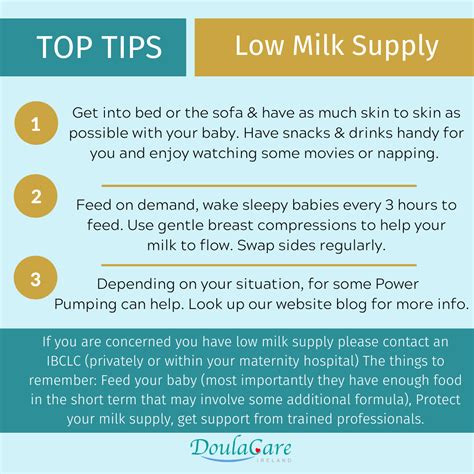 Tips For Low Milk Supply — Doulacare Academy