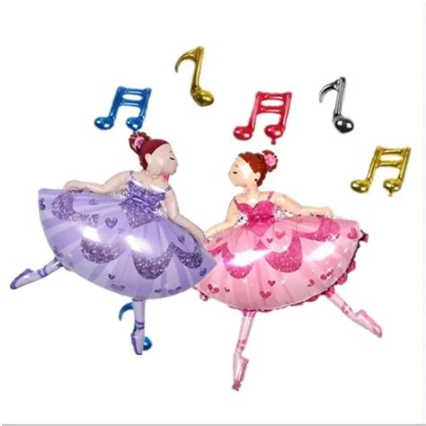 Dancer Foil Balloons Ballet Girl Mylar Balloon For Happy Birthday Party