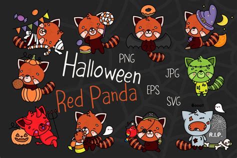 Halloween Red Panda Halloween Sticker