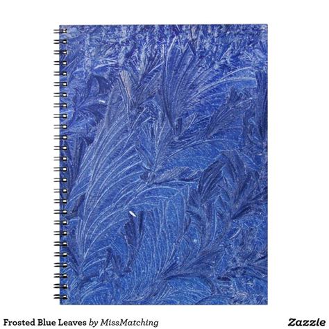 Frosted Blue Leaves Spiral Notebook | Notebook, Spiral notebook ...