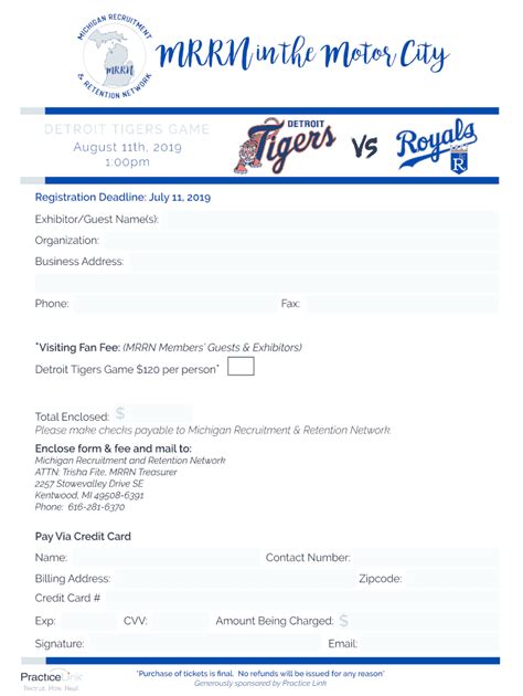 Fillable Online Tigers Game Registration Form Fax Email Print PdfFiller