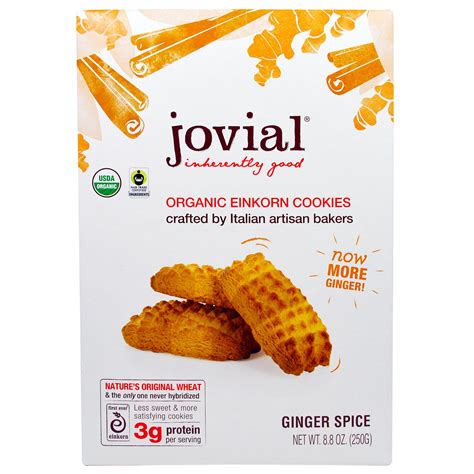 Jovial Organic Einkorn Cookies Ginger Spice Oz G Iherb