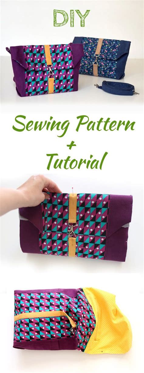 Strap Closure Bag Sewing Pattern And Tutorial Fold Over Handbag