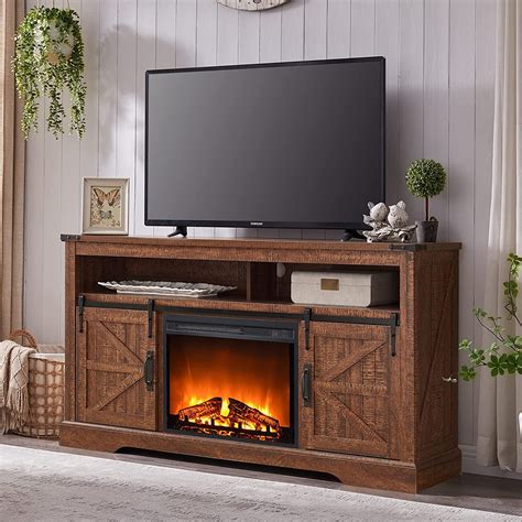 Okd Farmhouse Fireplace Tv Stand Up To Entertainment Center With