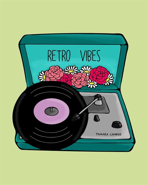 Record Player Illustration By Tamara Campos En Fondo De Pantalla