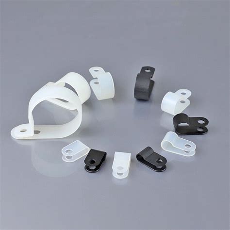 Plastic P Clips U Clips Nylon Fasteners For Cable Conduit Tubing