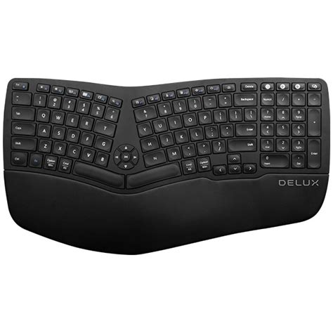 Tastatura ergonomica wireless/bluetooth Delux GM902, acumulator inclus ...