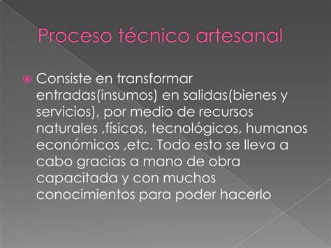 Proceso Productivos Y Artesanales PPT