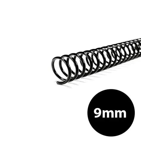 Espiral Para Encaderna O Mm Preto C Unidades Papelaria Criativa