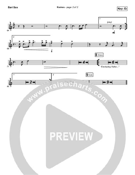 Names Bari Sax Sheet Music Pdf Maverick City Music Elevation Worship