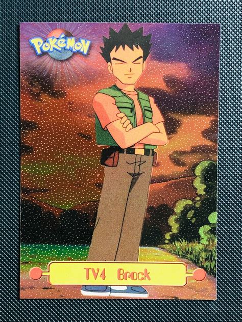 Pokemon Topps Series 1 HOLO 1999 TV Animation BROCK TV4 Values MAVIN