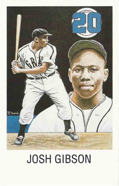 Negro League Baseball: 1991 - Josh Gibson postcard