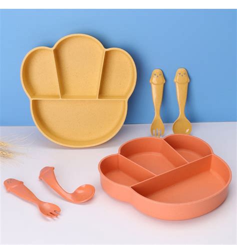 Assiette Plateau Repas Yellow Assiettes De Nourriture Pour Enfants