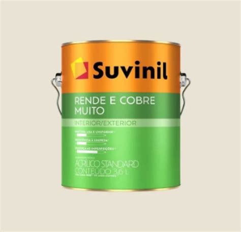 Tinta Standard Acrílica Fosco Rende e Cobre Algodão Egípcio 3 6L Suvinil