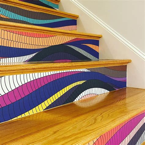 Peel And Stick Wallpaper Stair Riser Decal Removable Stickers Etsy Canada