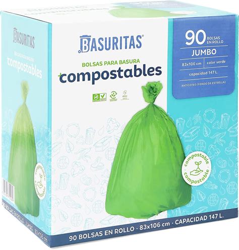 Basuritas Bolsas De Basura Jumbo Compostables De X Cm