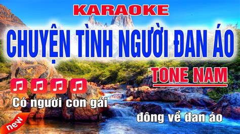 Chuyện Tình Người Đan Áo Karaoke Tone Nam Beat Chuẩn Minh Châu 1 YouTube