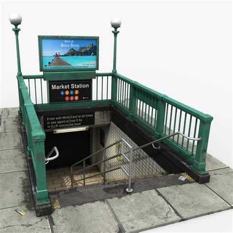 Subway entrance model - TurboSquid 1346378