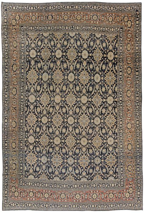 Antique Persian Kirman Botanic Handmade Wool Carpet Index BB1687