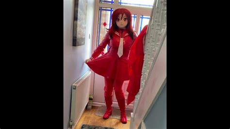 Kigurumi Kara Total Pvc Catsuit And Seifuku Youtube