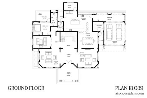 Modern Mansion House Plan | Afrohouseplans.com