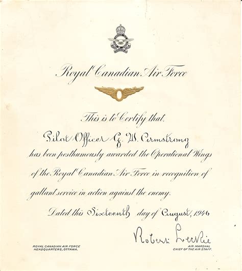 Certificate The Raf Pathfinders Archive