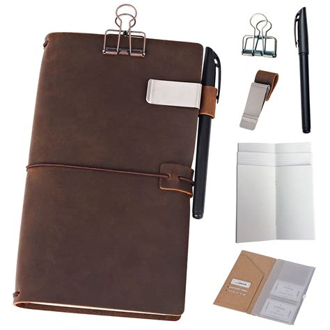 Refillable Leather Journal Travelers Notebook X Travel Diary