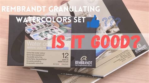 Rembrandt Watercolor Granulating Set Unboxing Swatching First