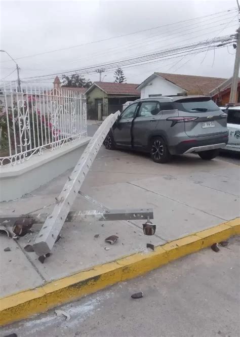 Choque a poste en Coquimbo dejó sin suministro eléctrico a más de 3 mil